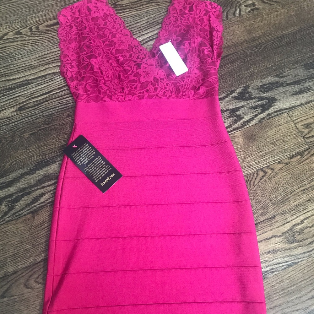 Bebe pink mini dress